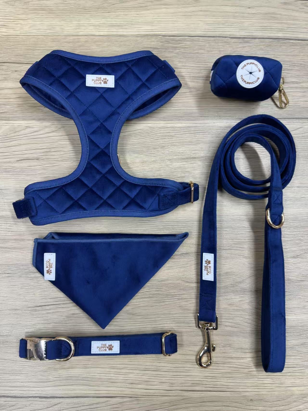 Luxury Dog Accessory Collection - Velvet Blue