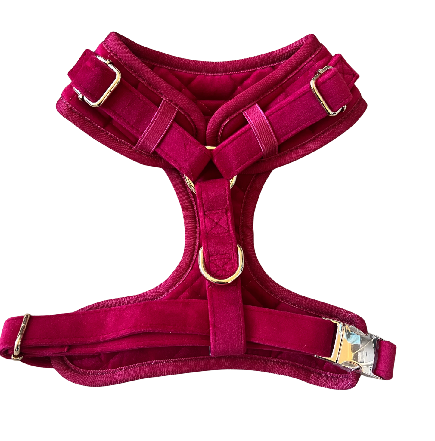 Luxury Adjustable Harness - Velvet Red