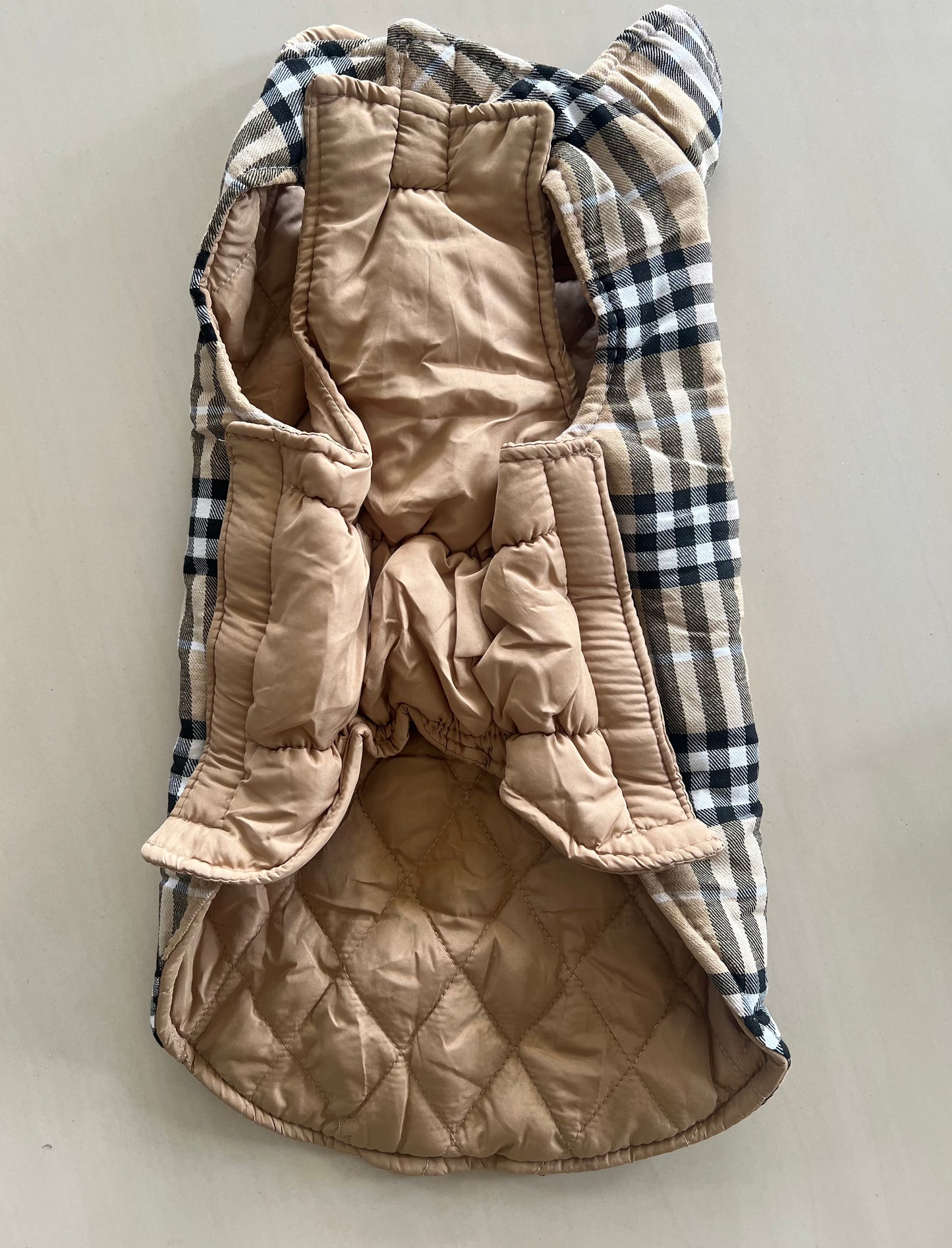Reversible Dog Coat - Beige