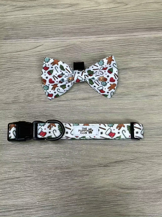 Christmas Bow and Collar Set - Festive Treats