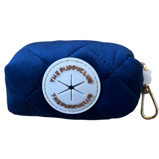 Luxury Poop Bag Holder - Velvet Blue
