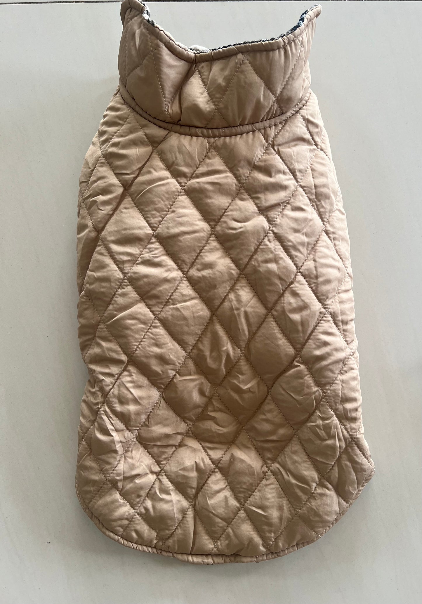 Reversible Dog Coat - Beige