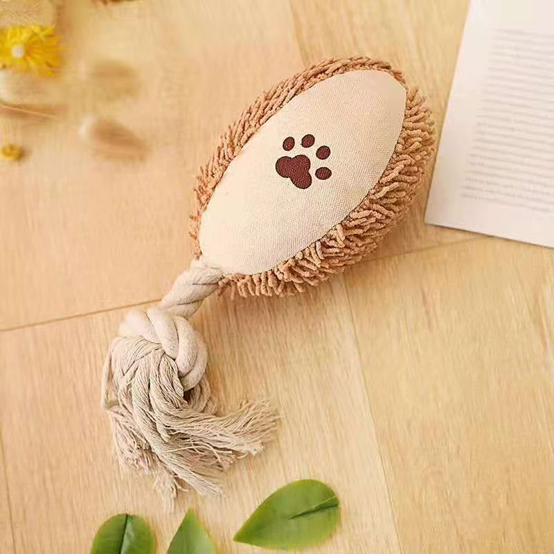 Squeaky Chew Dog Toy Plush - Round Head